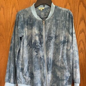 Kori Women's Blue Tie-Dye Bomber Jacket